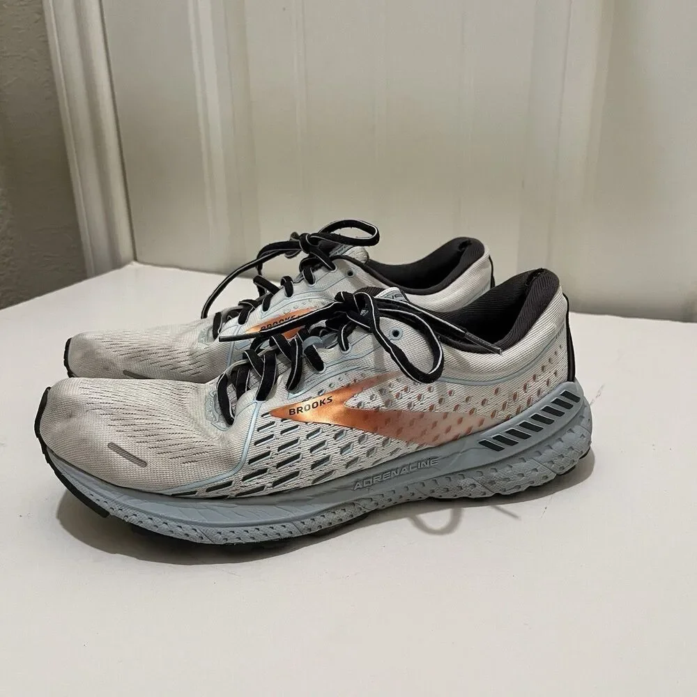 Brooks Adrenaline GTS 21 Women's Running Shoes Size 11 B (Medium) White Blue